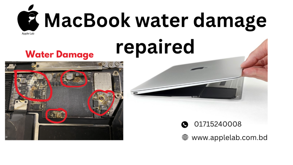 MacBook water damage repaired
