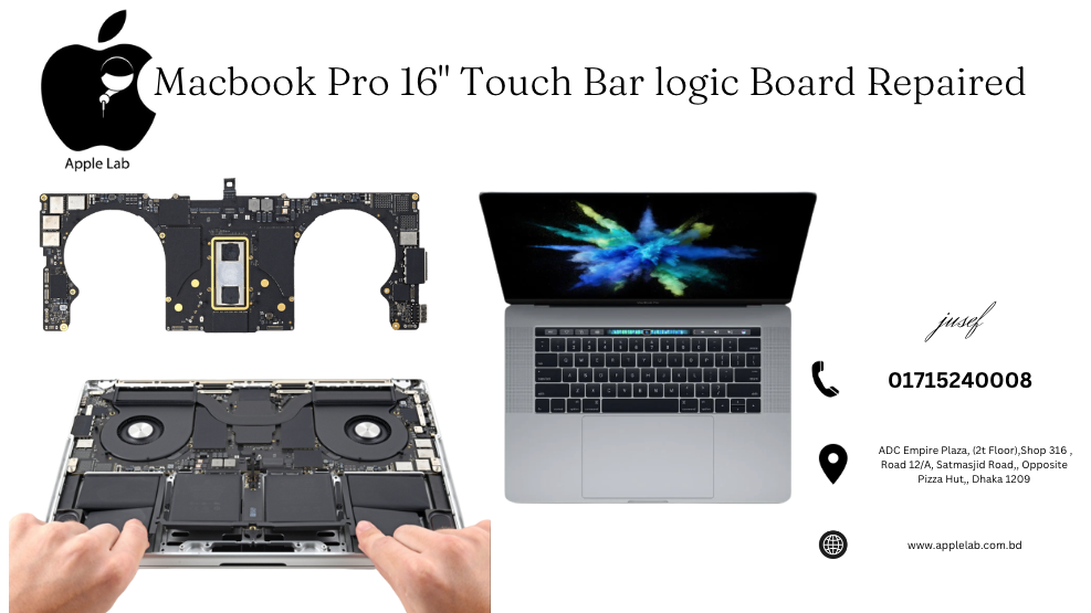 Macbook Pro 16″ Touch Bar logic Board Repaired