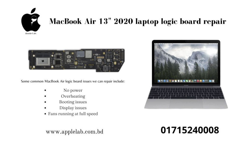 MacBook Air 13″ 2020 laptop logic board repair