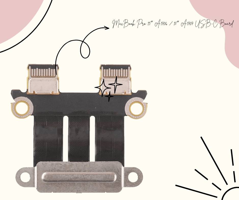 MacBook Pro 13″ A1706 15″ A1707 Original USB-C Board